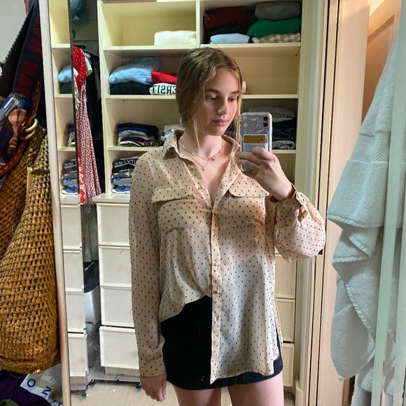 L'Academie Sheer Button Up Shirt - Picture 4 of 5